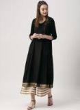 Imara Black Printed A Line Kurta Women