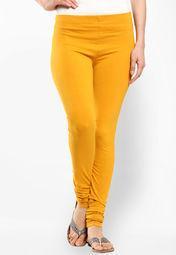 Imara Yellow Solid Churidar Women