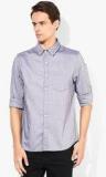 Incult Blue Slim Fit Casual Shirt Men