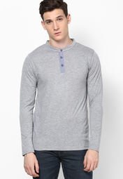 Incult Grey Full Sleeve Henely T Shirt Men