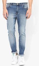 Incult Light Blue Low Rise Skinny Fit Jeans men