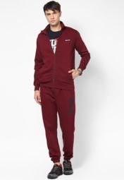 Incult Maroon Tracksuit Men