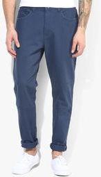 Incult Navy Blue Mid Rise Narrow Fit Jeans Men