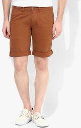 Incult Skinny Chino Shorts In Rust Men