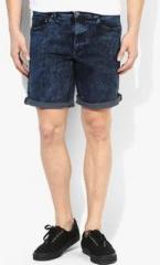 Incult Slim Denim Shorts In Blue Wash men