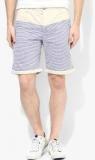 Incult Striped Contrast Panel Slim Shorts Men