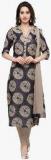 Inddus Blue Printed Dress Material women