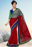 Inddus Grey Embroidered Saree Women