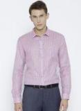 Independence Pink & Blue Slim Fit Striped Formal Shirt Men