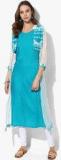 Indian Ink Aqua Blue Printed Kurta women