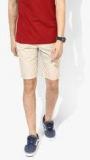 Indian Terrain Beige Solid Shorts men