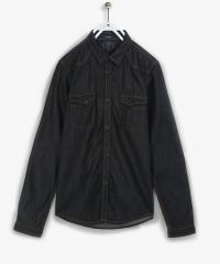 Indian Terrain Black Regular Fit Denim Shirt boys