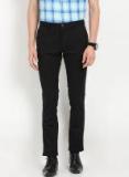 Indian Terrain Black Slim Fit Solid Chinos men