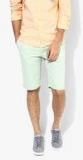 Indian Terrain Green Solid Shorts men