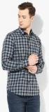 Indian Terrain Grey Checked Casual Shirt Men