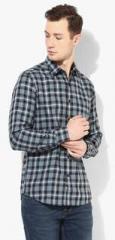 Indian Terrain Grey Checked Casual Shirt men