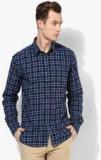 Indian Terrain Navy Blue Checked Casual Shirt men