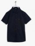 Indian Terrain Navy Blue Regular Fit Casual Shirt Boys