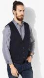 Indian Terrain Navy Blue Waistcoat Men