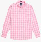 Indian Terrain Pink Checked Slim Fit Casual Shirt men