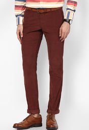 Indian Terrain Rust Chinos Men