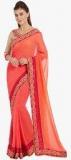 Indian Women By Bahubali Peach Embroidered Saree Men