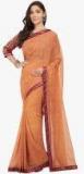 Indian Women Orange Embellished Saree Women