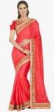 Indian Women Orange Pure Silk Solid Saree Women