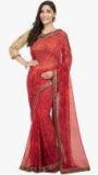 Indian Women Red Embellished Saree Women