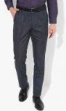 Indigo Nation Black Checked Slim Fit Formal Trouser Men