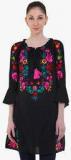 Instacrush Black Embroidered Tunic women