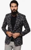 Invern By Monteil Black Printed Blazer Men