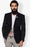 Invern By Monteil Navy Blue Printed Blazer Men