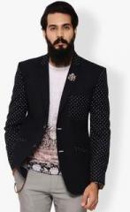 Invern By Monteil Navy Blue Printed Blazer men