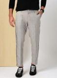 Invictus Beige Checked Regular Fit Regular Trouser Men