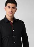 Invictus Black Slim Fit Solid Formal Shirt Men