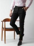 Invictus Black Solid Formal Trouser Men