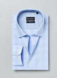 Invictus Blue Checked Slim Fit Formal Shirt Men