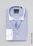 Invictus Blue Self Pattern Formal Shirt Men