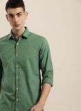 Invictus Green & Navy Blue Slim Fit Checked Casual Shirt Men