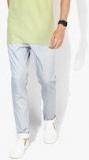 Invictus Grey Slim Fit Solid Cropped Regular Trouser Men