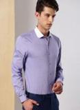 Invictus Lavender Slim Fit Printed Formal Shirt Men