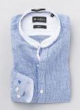 INVICTUS Men Blue & White Linen Slim Fit Formal Shirt