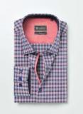 Invictus Navy & Red Checked Slim Formal Shirt Men