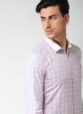 Invictus Pink & Blue Slim Fit Checked Formal Shirt Men