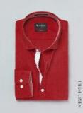 INVICTUS Red Slim Linen Formal Shirt