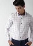 Invictus White Checked Slim Fit Formal Shirt men