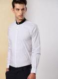 Invictus White Slim Fit Printed Formal Shirt Men