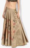 Ira Soleil Beige Printed Flared Skirt women