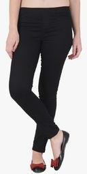 Irene Black Solid Jegging Women